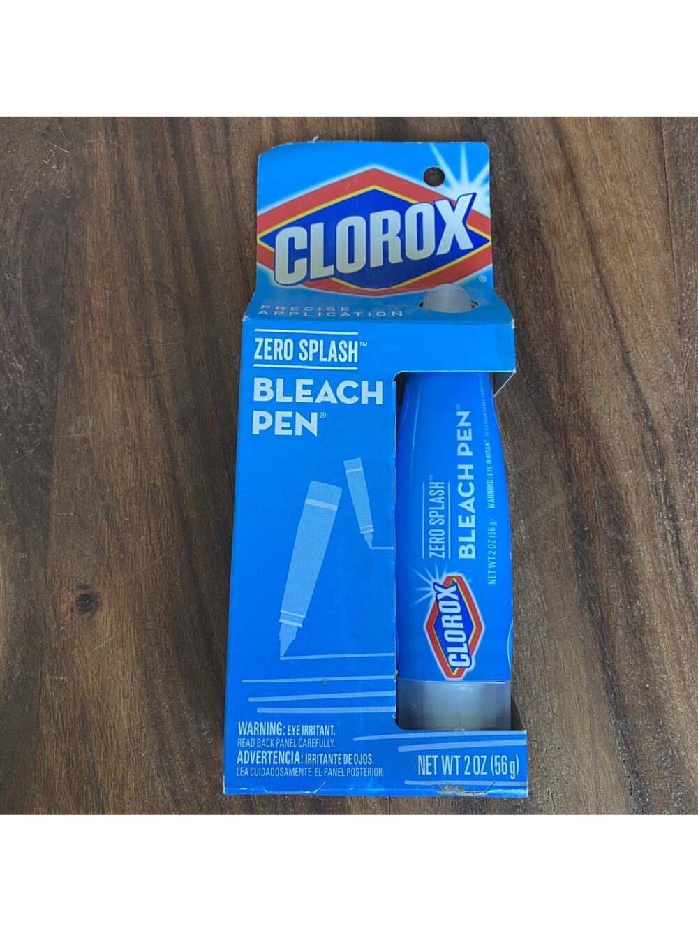 New Clorox Zero Splash Bleach Pen 2 oz Dual Tip Fine Point Broad Scrubber